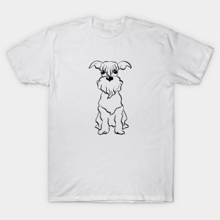 Sketch Funny dog Miniature Schnauzer T-Shirt